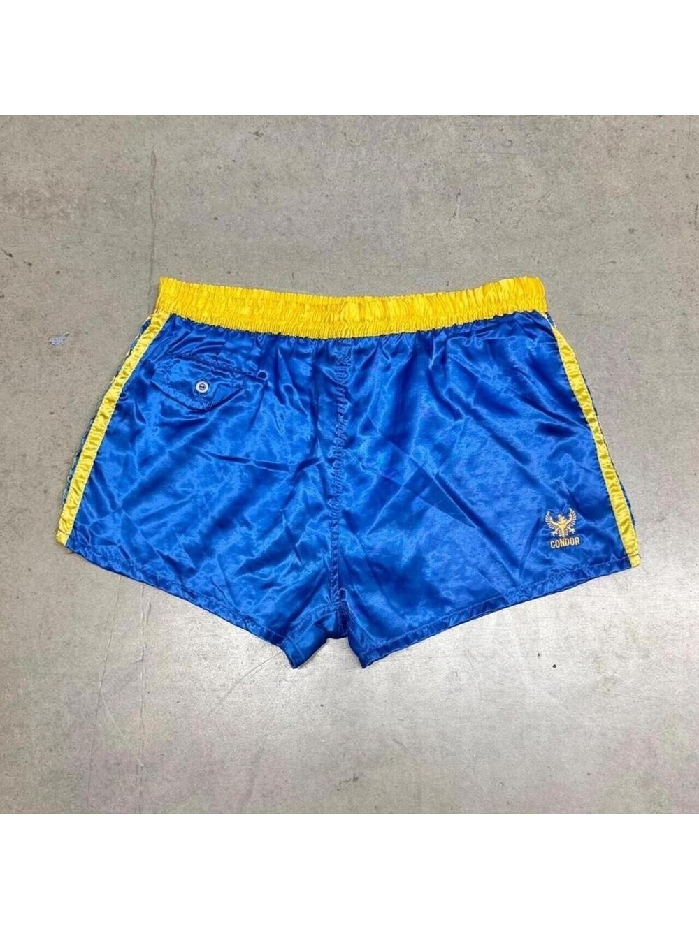 Vintage Condor Nylon Running Shorts Mens Large Gym Athletic Shiny Satin 70s 80s